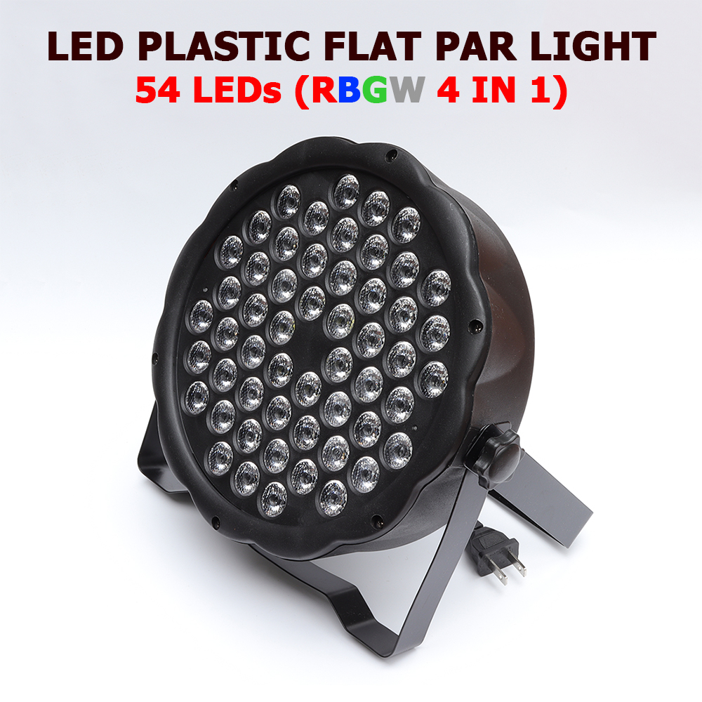Đèn sân khấu Flat Par Light 54 Led Cảm ứng âm thanh - 54 Led Plastic Flat Par Light