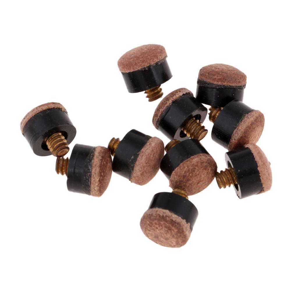 Premium 20 Pieces Billiards Screw-On Pool Cue Stick Tips Replacement Part