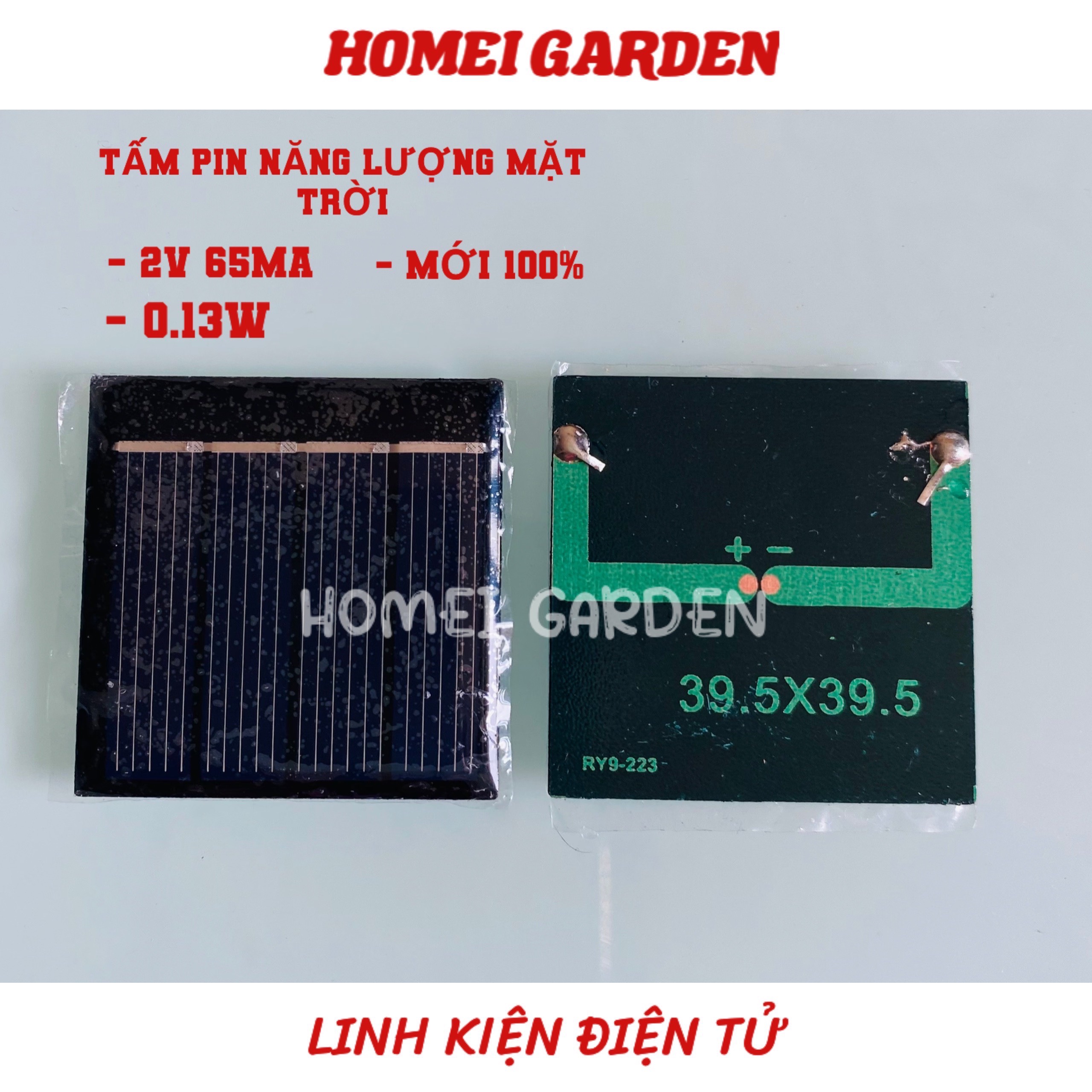 Tấm pin năng lượng mặt trời mini nạp điện 2V mới 100% dùng DIY thí nghiệm học tập solar panel mini - HM0498