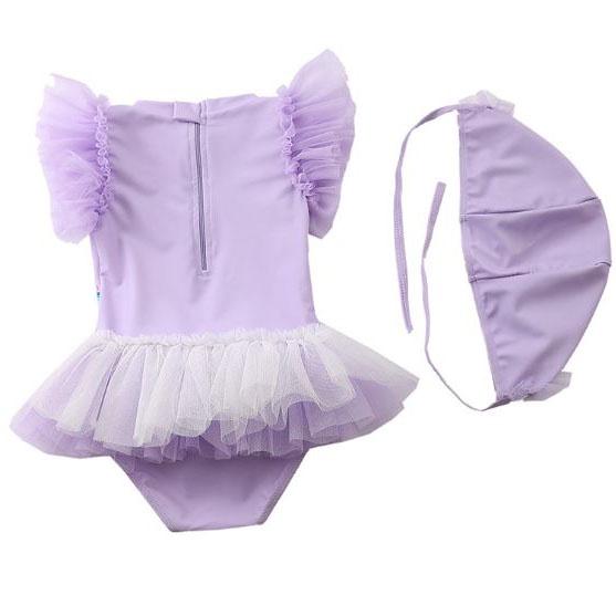 Đồ bơi liền váy bikini ngựa unicorn kèm nón dễ thương cho bé gái nhỏ