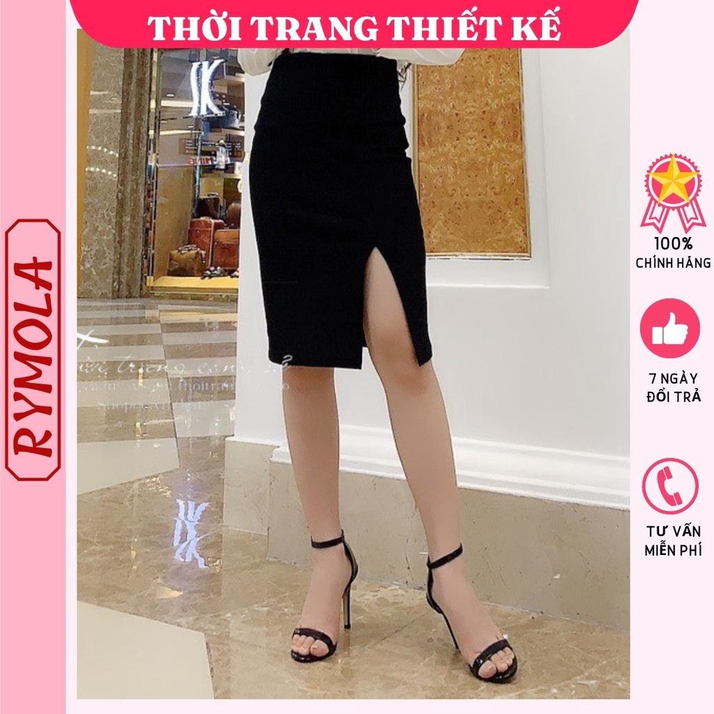 Chân Váy Bút Chì Công Sở Xẻ Tà Trước Dài 55cm MSCV157