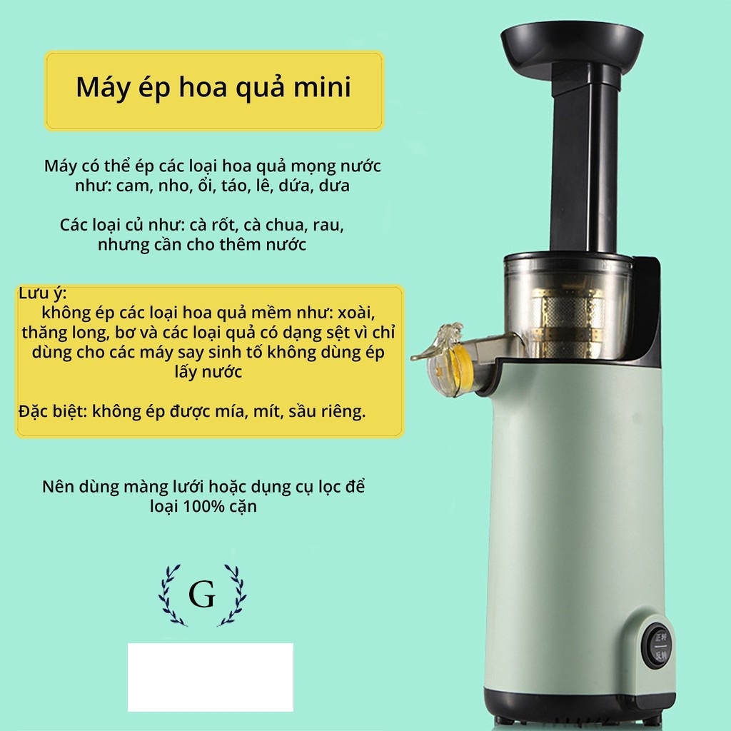 Máy ép trái cây tốc độ chậm Deluxe Slow Masticating Extractor