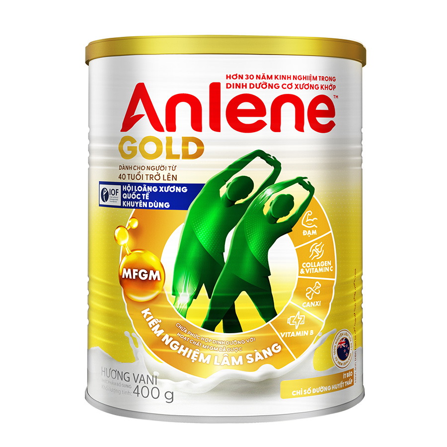 Sữa Bột Anlene Gold Hương Vanilla (Hộp Thiếc 400g)