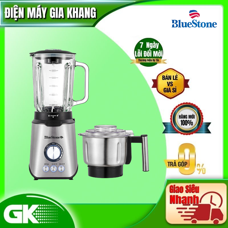 Máy Xay Sinh Tố BlueStone BLB-5339, 800W Cối Thủy Tinh Và Inox 304, Xay được hạt và đá, Hàng chính hãng