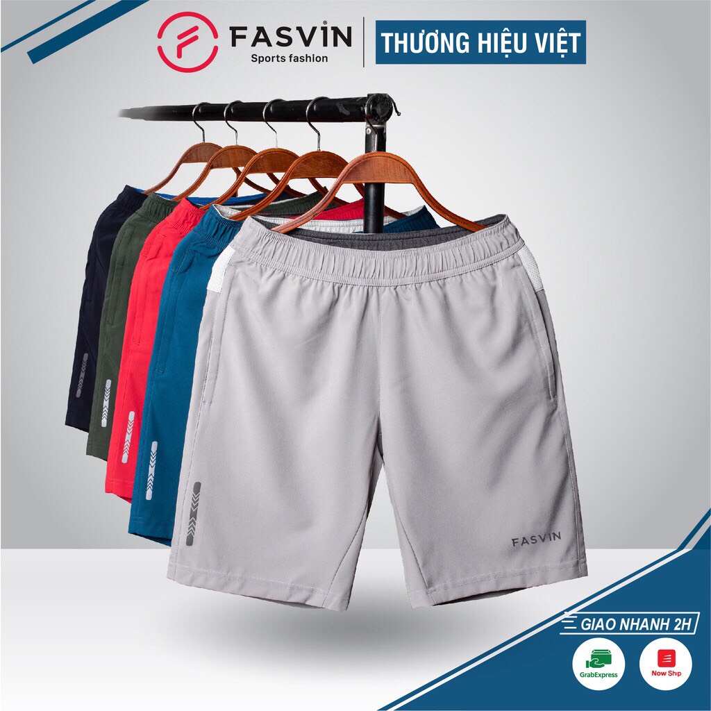  Quần đùi nam Fasvin Q21450.HN short thể thao vải gió chun trơn mát co giãn 4 chiều.