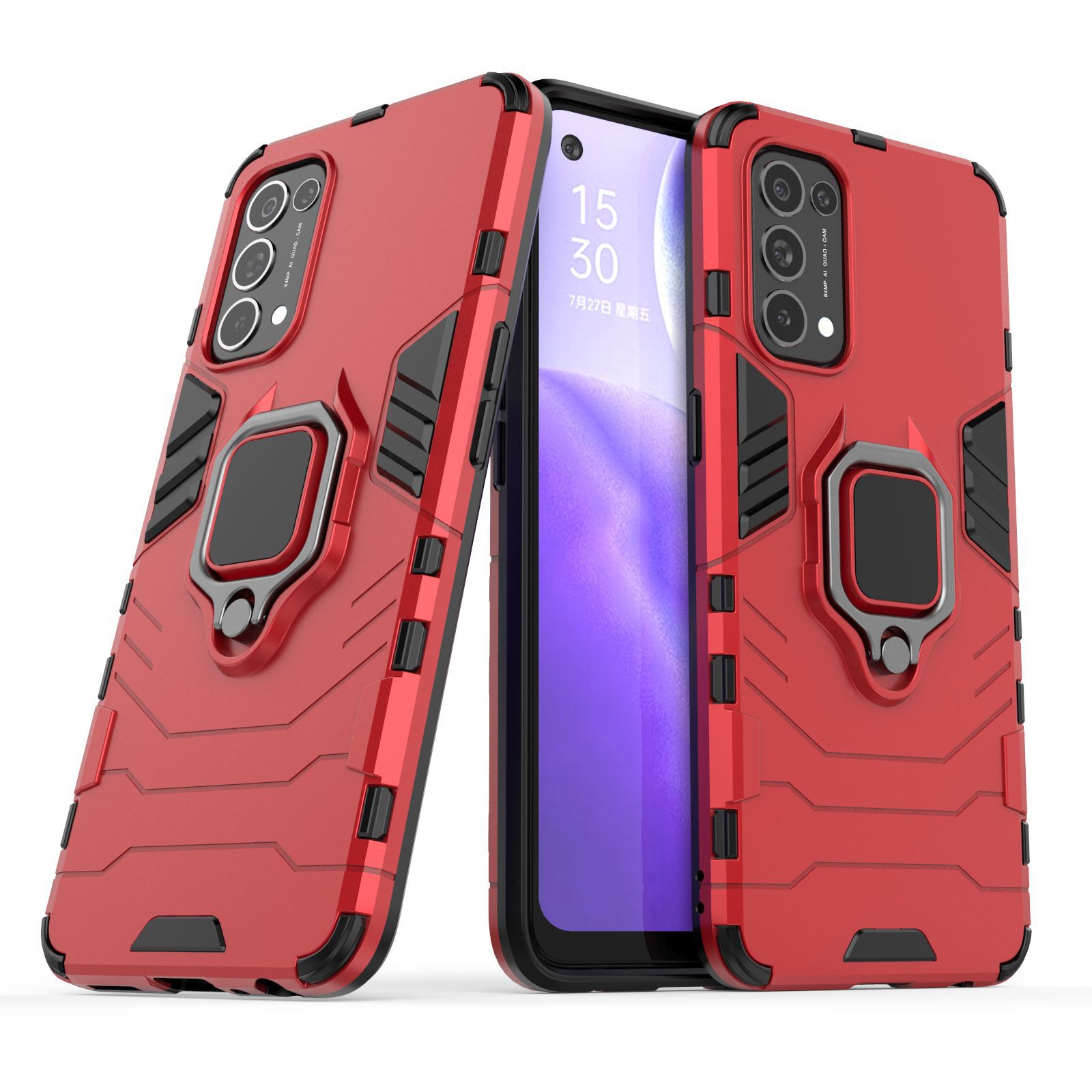 Ốp lưng dành cho OPPO RENO5 Iron Man iRing Nhựa PC cứng viền dẻo chống sốc cao cấp