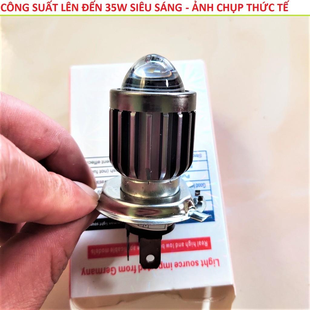 Đèn pha led siêu sáng xe máy 2 màu cốt vàng pha trắng loại tốt xài điện máy lắp các xe không cần chế