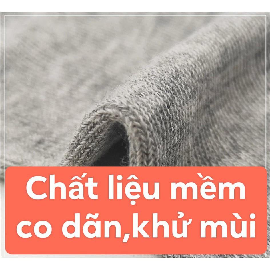 Tất ngắn nam Vớ thấp cổ 3 màu trơn chống hôi chân