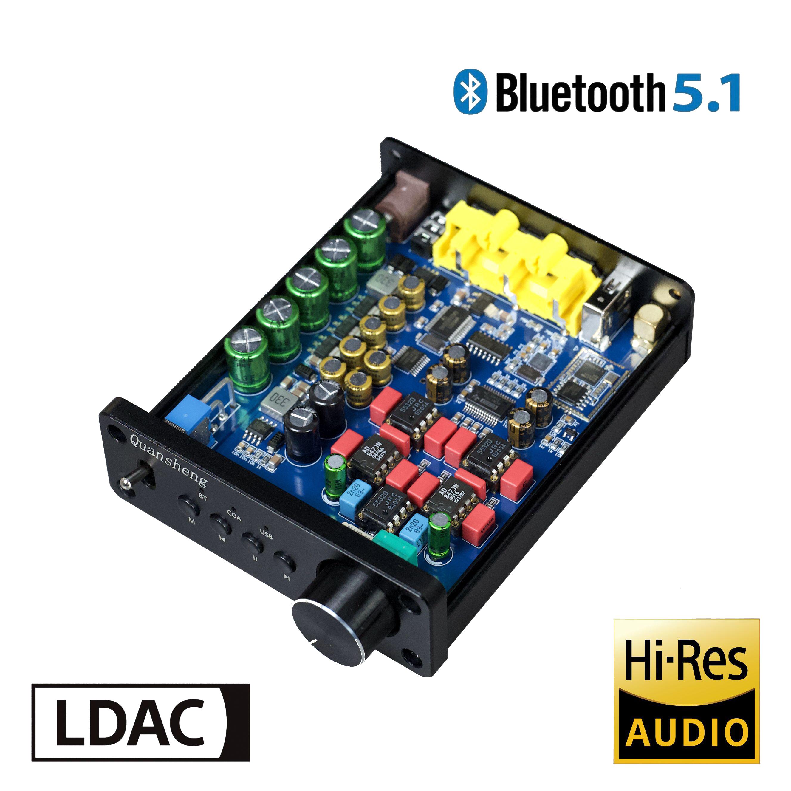 KAISAYA Mới PCM1794 Bộ Giải Mã Bluetooth 5.1 5 Opamp LDAC USB Đồng Trục Máy Tính Card Âm Thanh HiFi ĐẮC