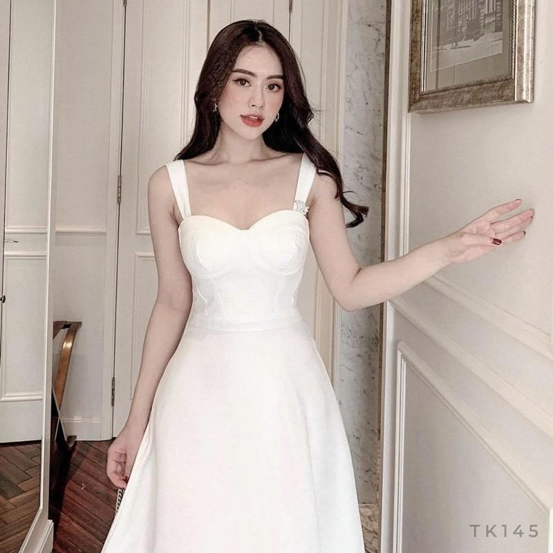 Đầm váy hai dây maxi đi tiệc cúp ngực 2 màu