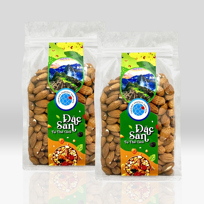 Combo 2 Túi Hạt Hạnh Nhân Nướng Mộc Trading Perfect Partner (500g/túi) - Nhập khẩu từ Mỹ