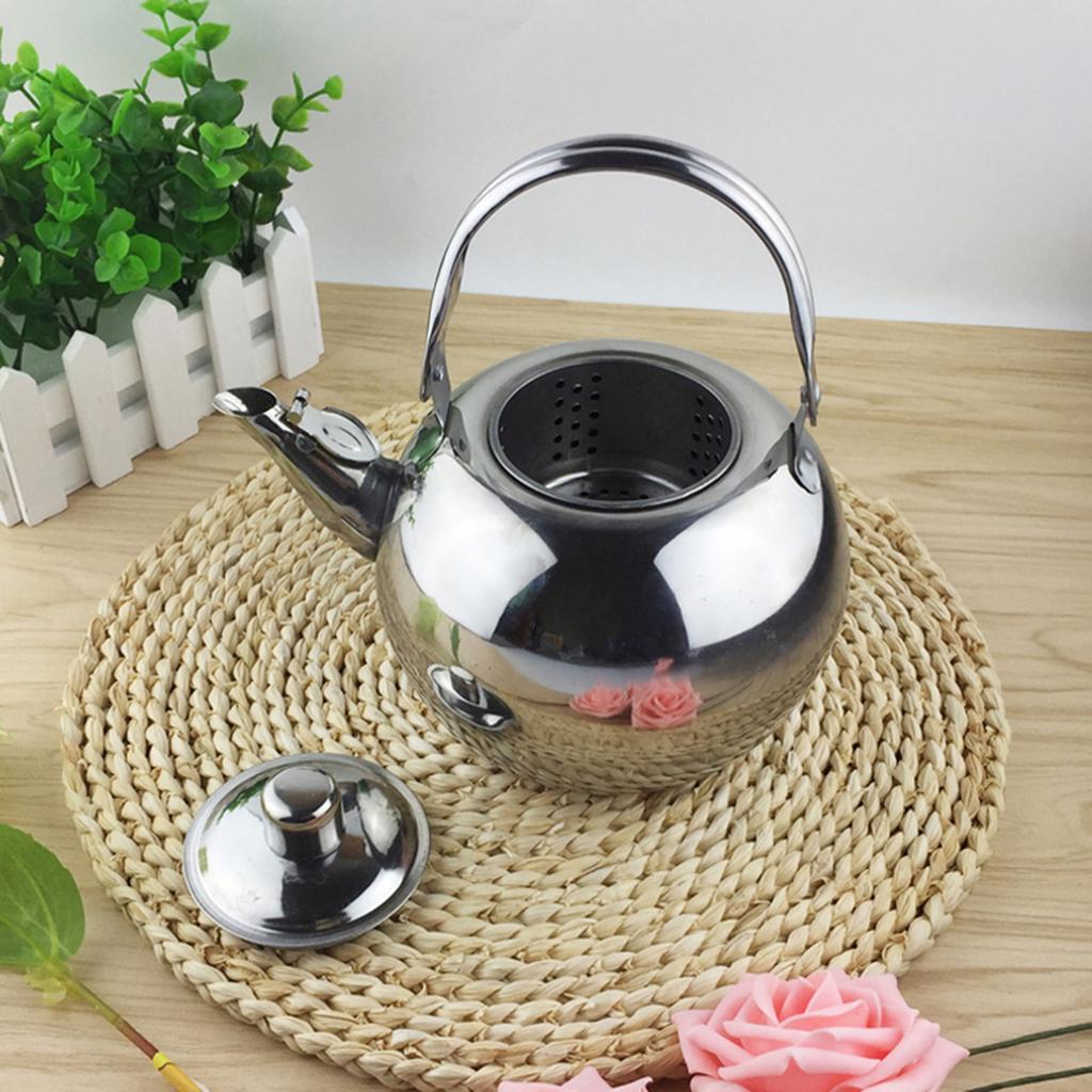 2x Stainless Steel Coffee Tea Kettles Pot with Tea Leaf Filter Infuser 1.6L