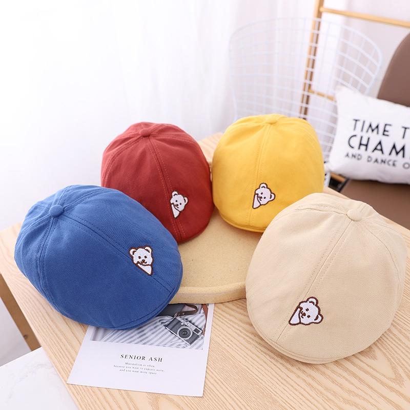 Mũ BERET phiên bản Hàn Quốc, 100% Cotton, thời trang, dễ thương cho bé cho bé từ 1-4 tuổi