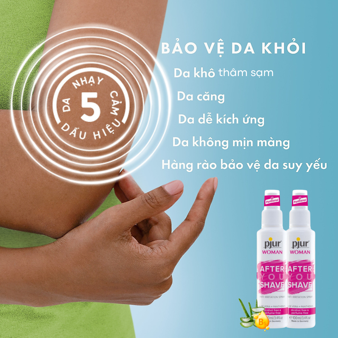 [LIMITED 12/2025] Xịt dưỡng sau cạo lông Pjur Woman After You Shave 100ml