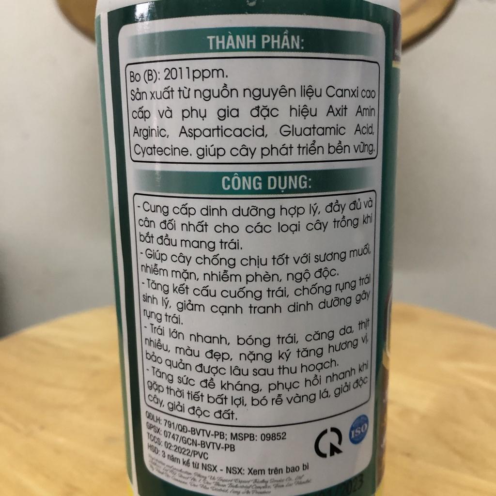 Phân bón vi lượng Bo Kẽm 500ml, tăng đậu quả, siêu ra hoa đậu trái, chống rụng trái non, chống nứt trái, vẹo trái