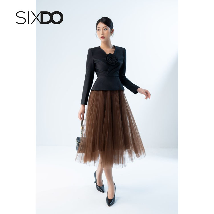 Áo vest woven hoa rời thời trang nữ SIXDO