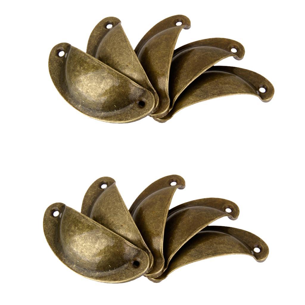 20Pcs Vintage Bronze Cabinet Hardware Bin Cup Drawer Handle Pull 3-Inch Dia