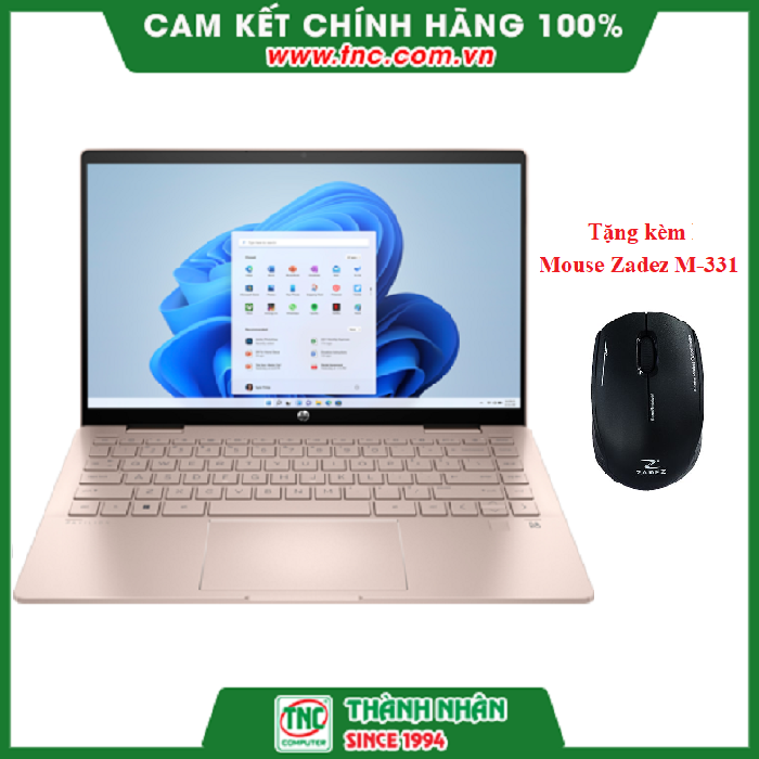 Laptop HP Pavilion x360 2-in-1 14-ek0055TU 6L293PA (Vàng) (Tặng kèm chuột Zadez M-331) - Hàng chính hãng