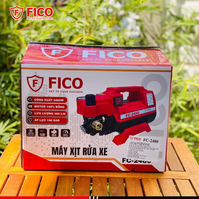 MÁY XỊT RỬA XE CAO ÁP CÓ CHỈNH ÁP 2.480W FC-2480 CÓ CHỈNH ÁP FICO -HÀNG CHÍNH HÃNG