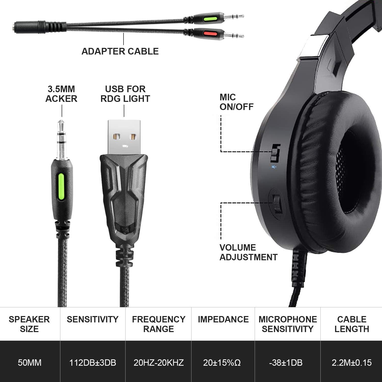 Tai Nghe Chơi Game Máy Tính Có Dây Game Thủ Audifonos PS4 Tai Nghe Có Micro Chống Ồn Stereo Tai Nghe Cho Máy Tính Xbox One