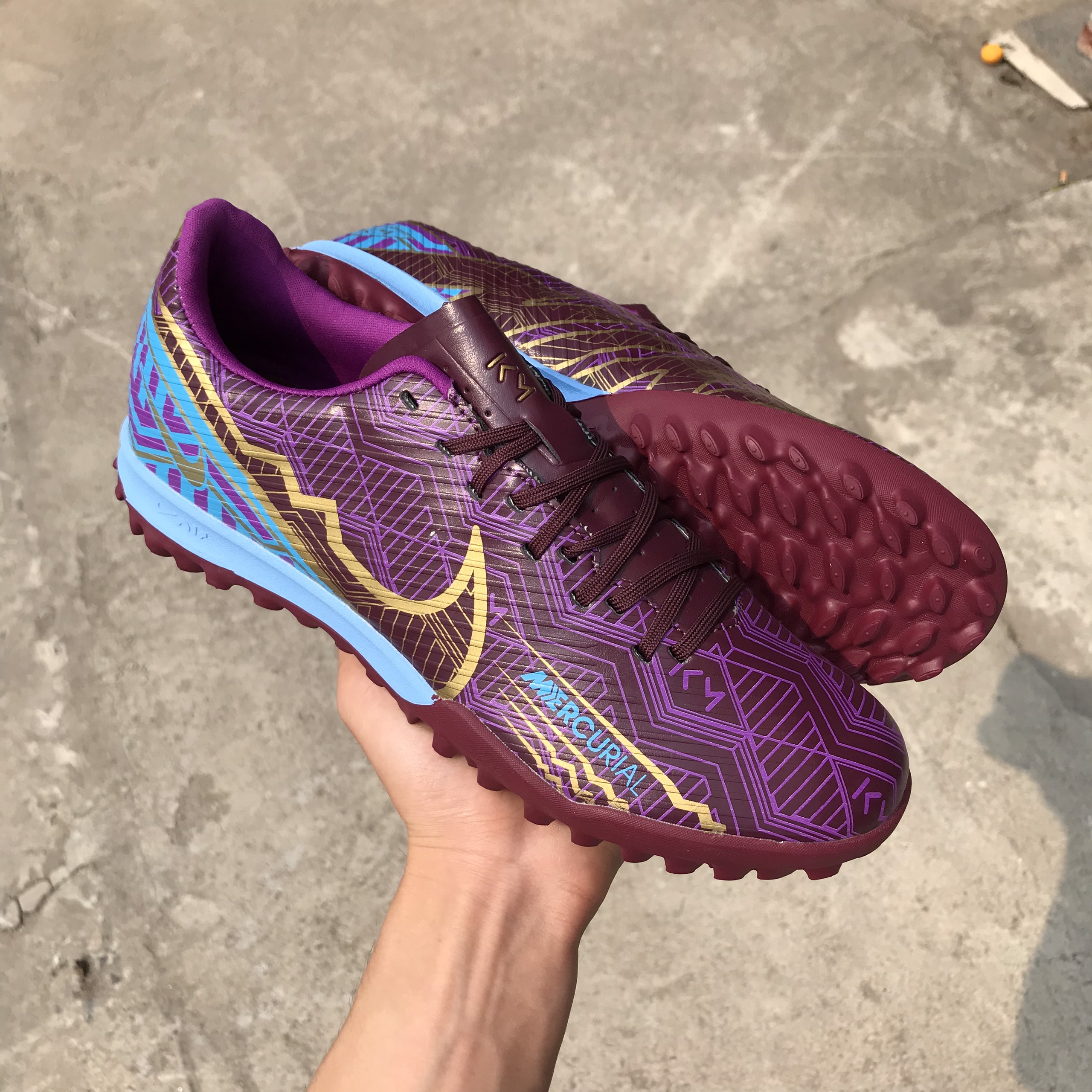 Giày đá bóng chuyên phủi NK Zoom Mercurial Vapor 15 Academy TF cao cấp