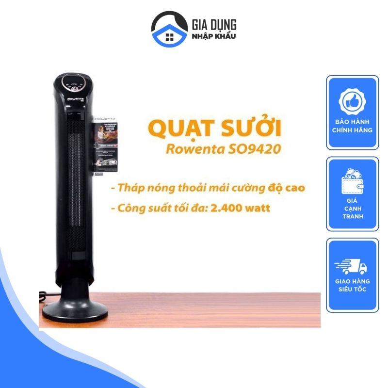 Quạt Sưởi Ấm Rowenta SO9420, Máy Sưởi Thông Minh Nhập Đức, Công Suất 2400W, Có Điều Khiển Từ Xa, Phù Hợp Phòng Dưới 40m2