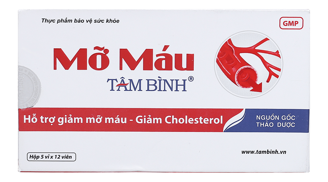 Mỡ máu Tâm Bình hỗ trợ giảm cholesterol hộp 60 viên - Nhà thuốc tây Dr Tâm