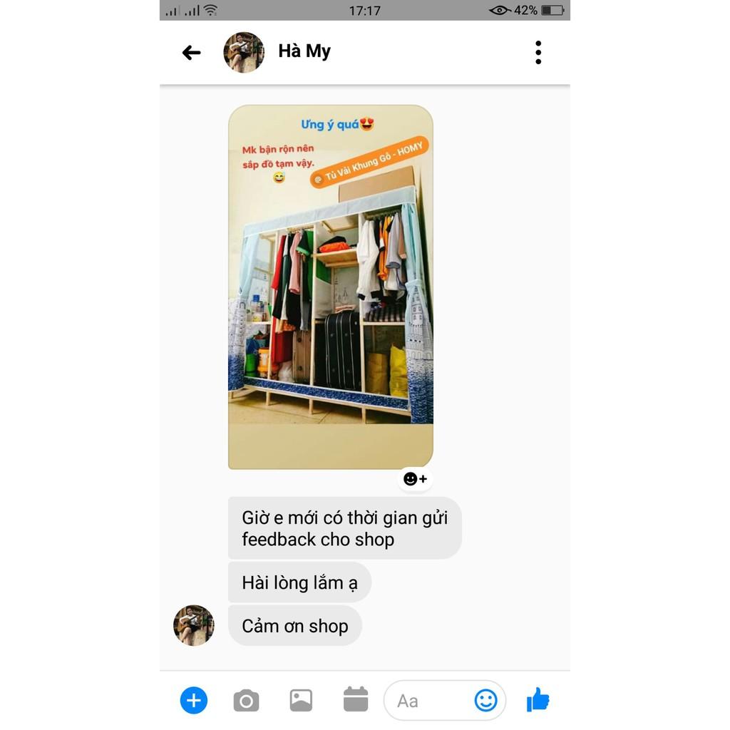 Tủ Vải Khung Gỗ 4 buồng HOMY