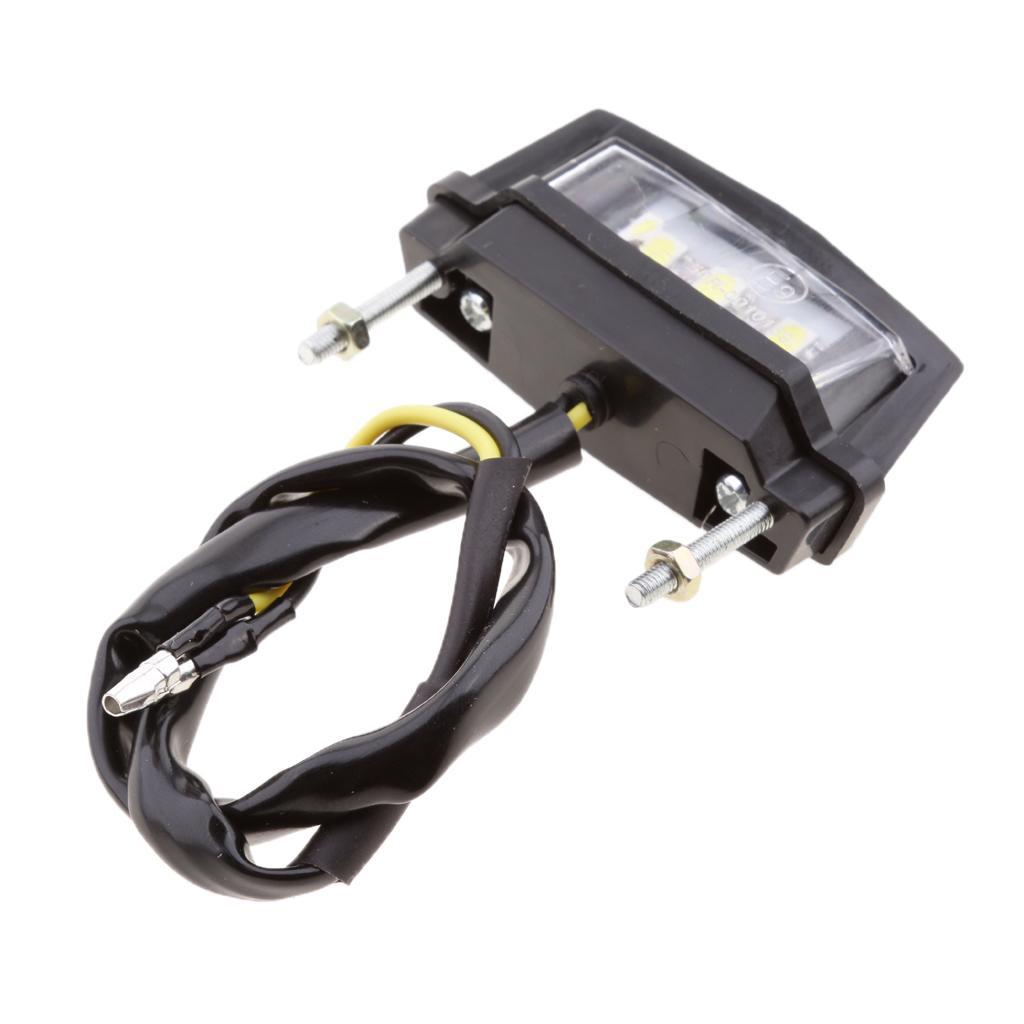 Number   White 3 LED 12V Light Rear Tail Lamp for Motorcycle Motorbike