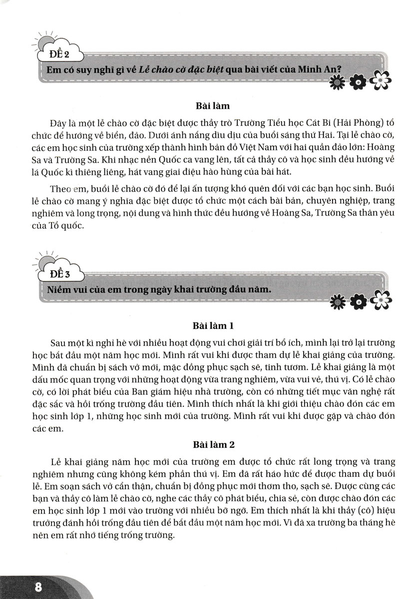 Những Bài Làm Văn Mẫu Lớp 3 - Tập 1 Cánh Diều (Biên Soạn Theo Chương Trình GDPT Mới - ND)