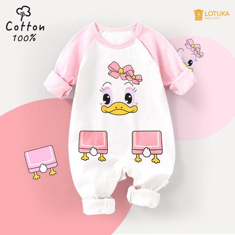 Bộ liền thân cho bé sơ sinh, body dài tay cho bé 0-12m chất thun lạnh siêu mềm mịn size 3-12kg