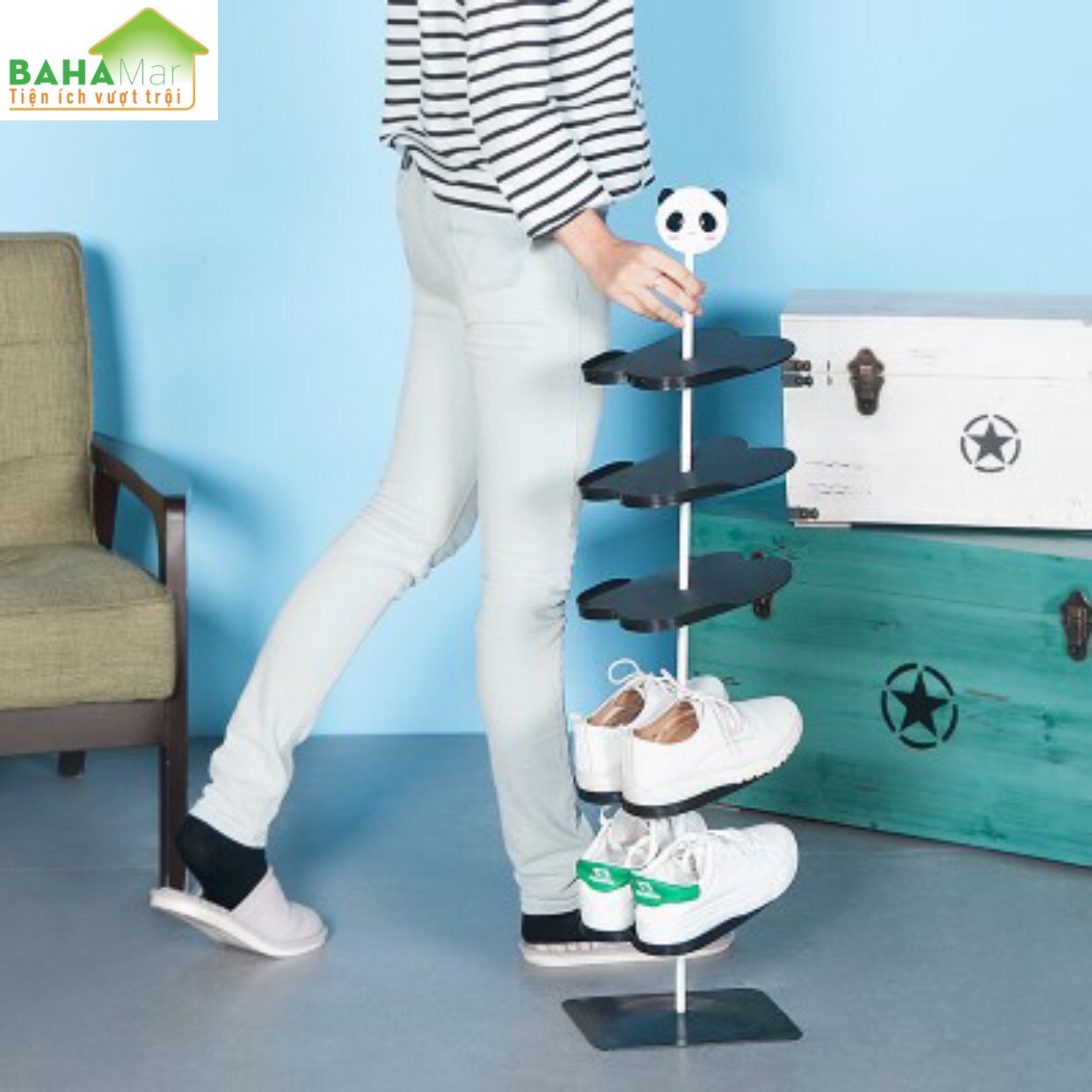 KỆ ĐỂ GIÀY DÉP ĐỨNG TIẾT KIỆM KHÔNG GIAN "BAHAMAR" Kệ để giày dép đứng di động, tiết kiệm không gian để giày dép có thể dùng trang trí tạo sinh động cho ngôi nhà
