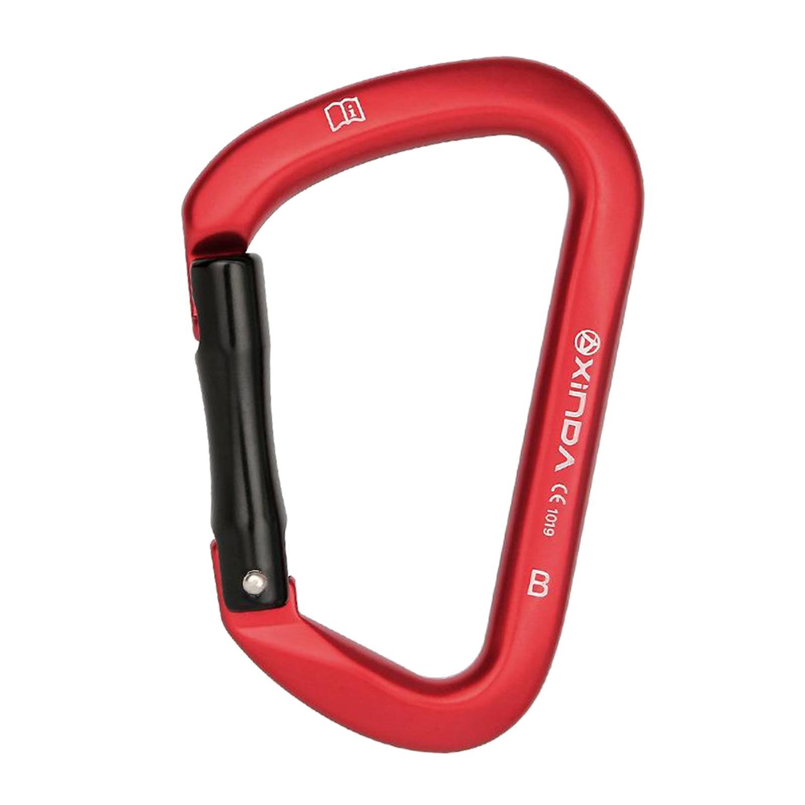 25KN Carabiner Auto Locking Karabiner Clasp Key Chain Equipment Red