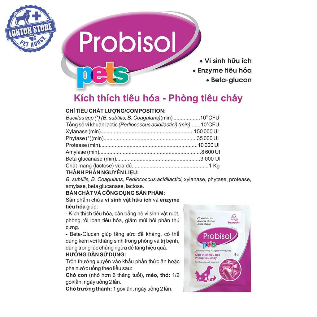 Men Tiêu Hóa Probisol Pet -Phòng Tiêu Chảy Cho Chó Mèo,Tăng Cường Đề Kháng Sau Bệnh,gói 5gr, Lonton Store & Vemedim