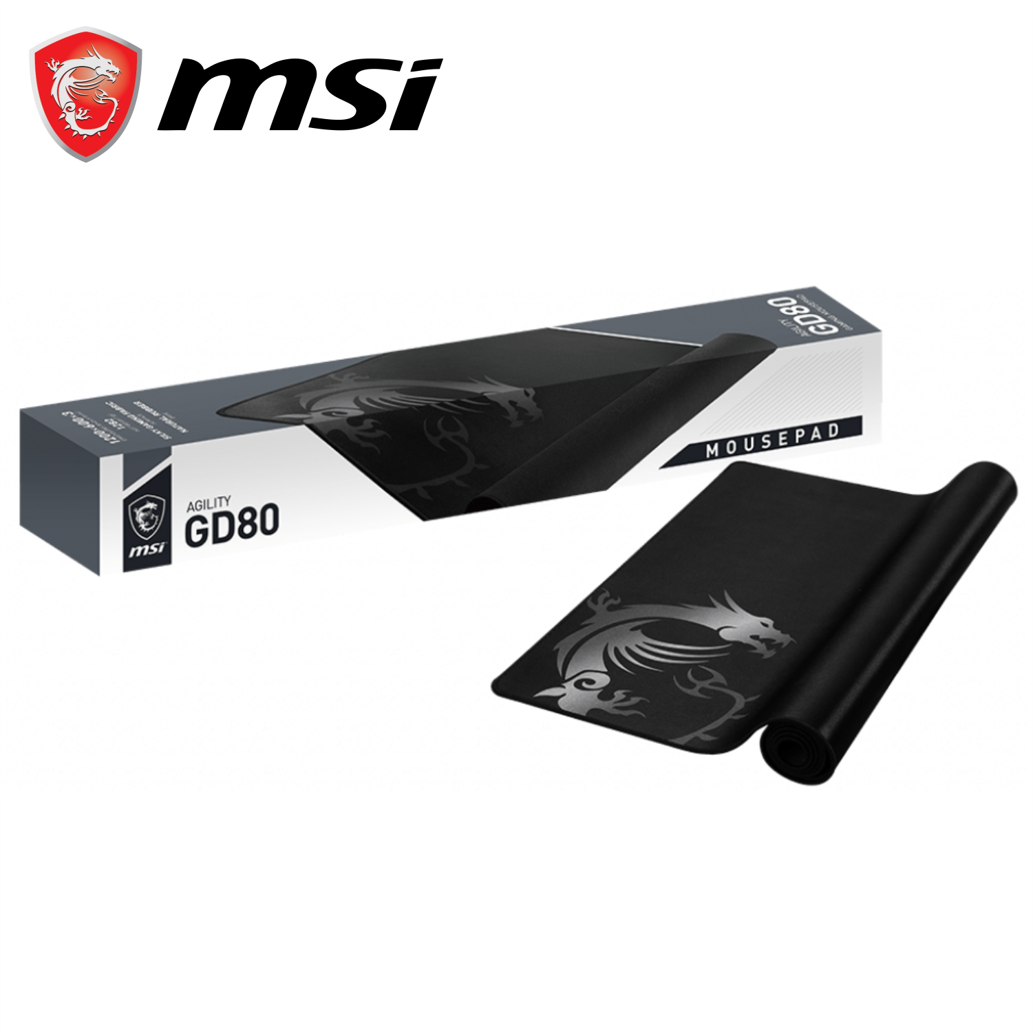 Miếng Lót Chuột Gaming MSI Agility GD80 Đế Cao Su Chống Trượt, Kích Thước 120 x 60CM - Hàng Chính Hãng