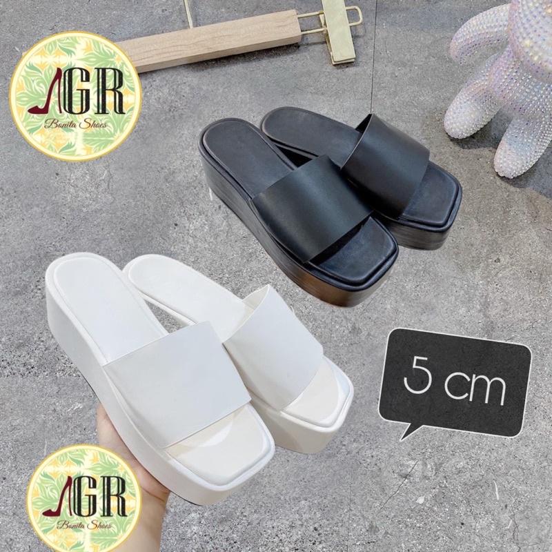 Dép xuồng HNH bản ngang da mềm cao 5 cm và 7 cm