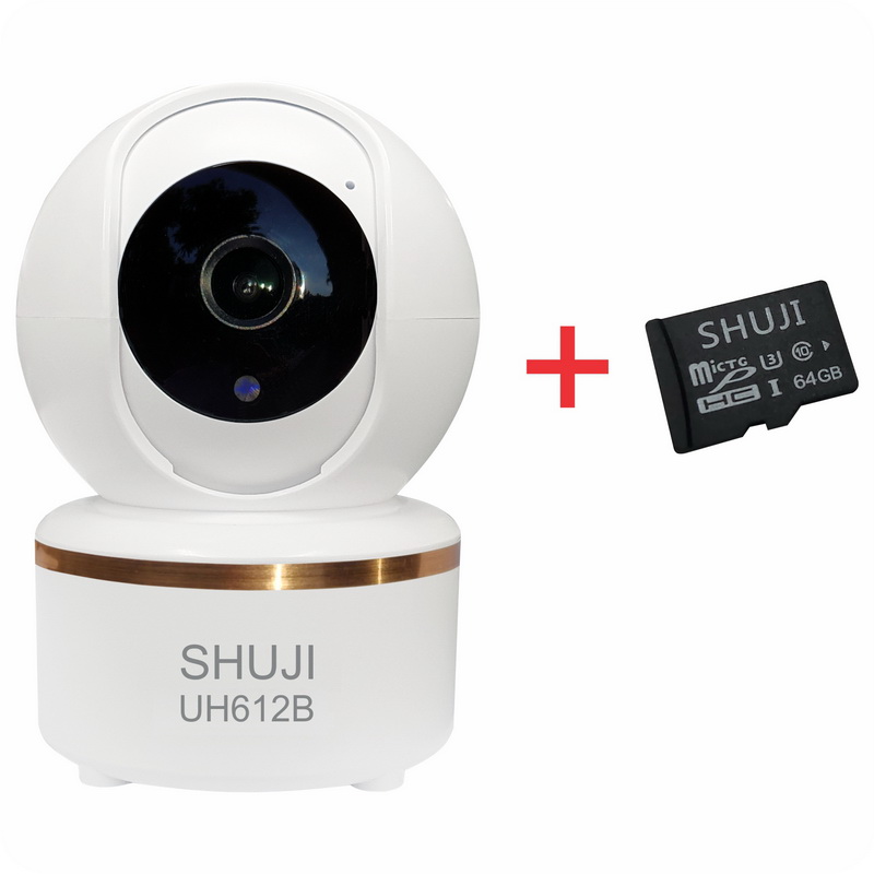 Camera Wifi không dây SHUJI UH612B - Xoay 360 độ - Báo động khi có trộm - Đàm thoại 2 chiều - Hàng chính hãng, Nhập khẩu chính thức bởi Cty TNHH Shuji (Việt Nam)