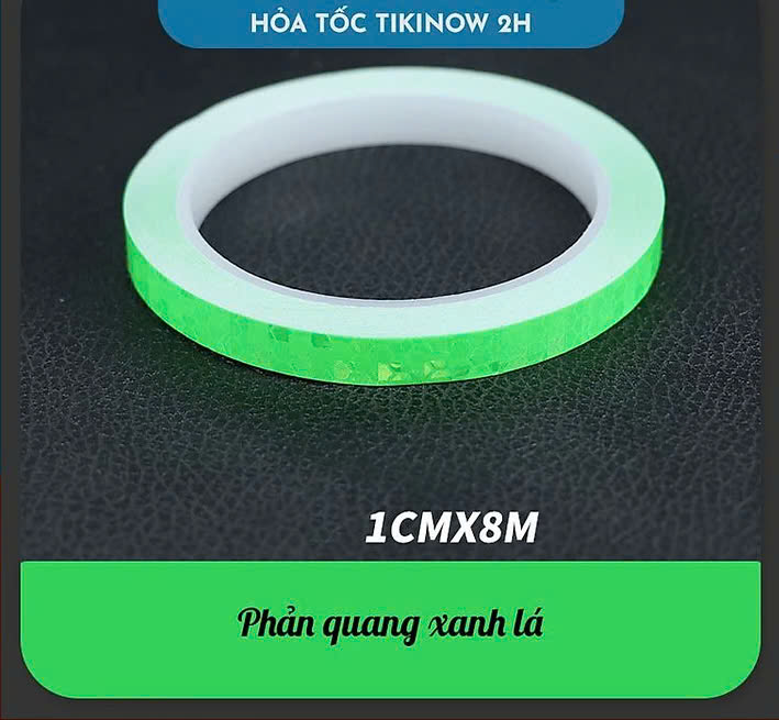 Băng Keo Phản Quang Dán Nhà Cửa, Trang Trí Oto, Xe Máy, Xe Đạp MÀU VÀNG 1cm x 8m