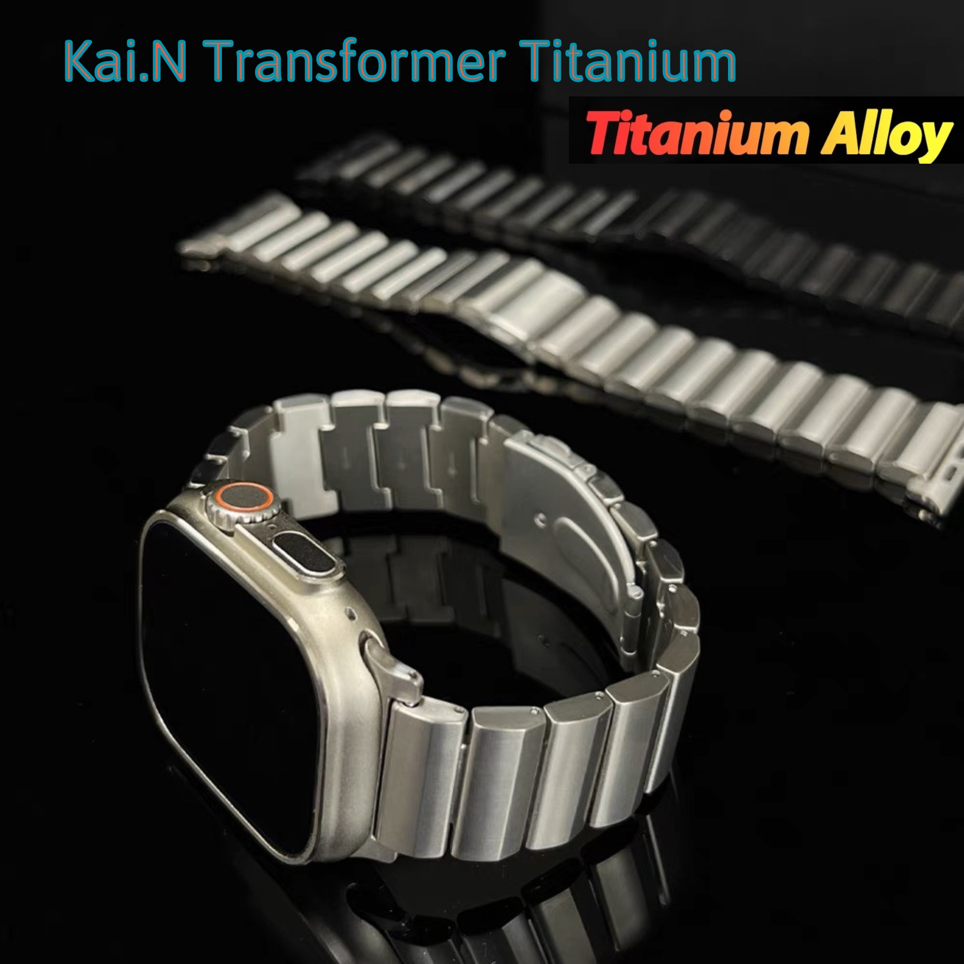 Dây Đeo Kai.N Transformer Titanium Siêu Nhẹ Dành Cho Apple Watch Ultra 49mm/ Apple Watch Series 1-8/SE/SE 2022 Size 42/ 44/ 45mm - Hàng Chính Hãng