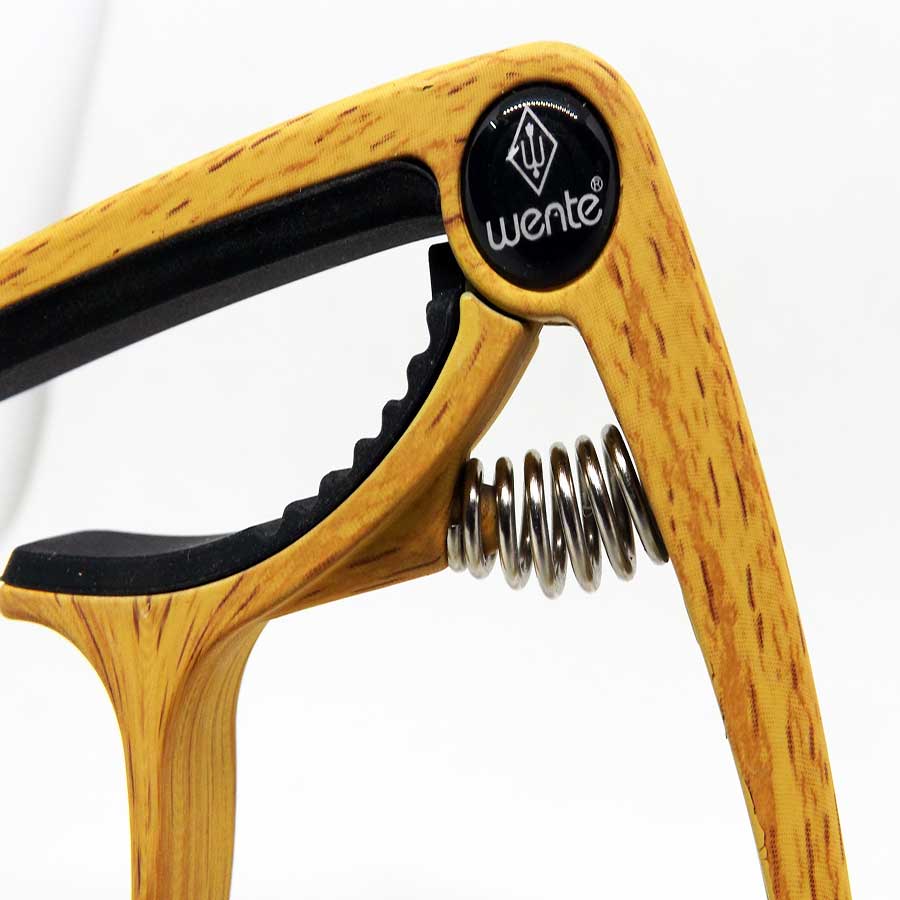 Capo Kẹp Đàn Guitar Mini Vân Gỗ Sẫm Cây Đinh Ba Wente