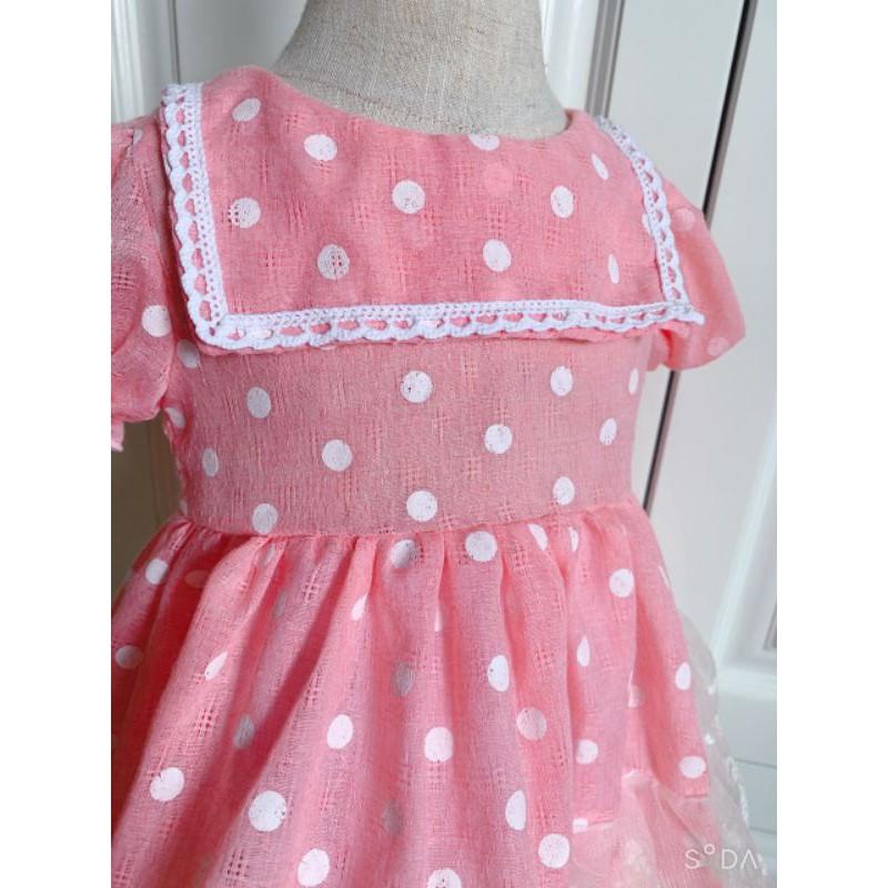 Váy thiết kế bé gái phối ren