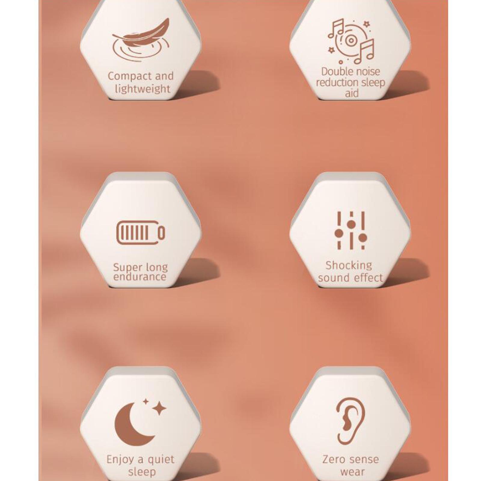 Invisible Wireless Earbuds Noise Cancelling Low Latency for Running Sleeping