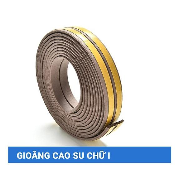 Cuộn 6 mét Roong, Gioăng cao su chữ I chống ồn, Ron ngăn Bụi cửa Sổ cửa đi cửa nhà - 6m xám