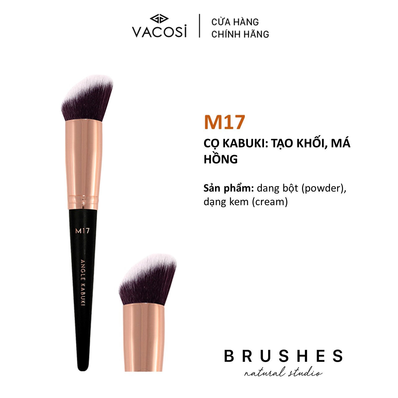 Cọ Tạo Khối VACOSI - M17 VACOSI ANGLE KABUKI BRUSH