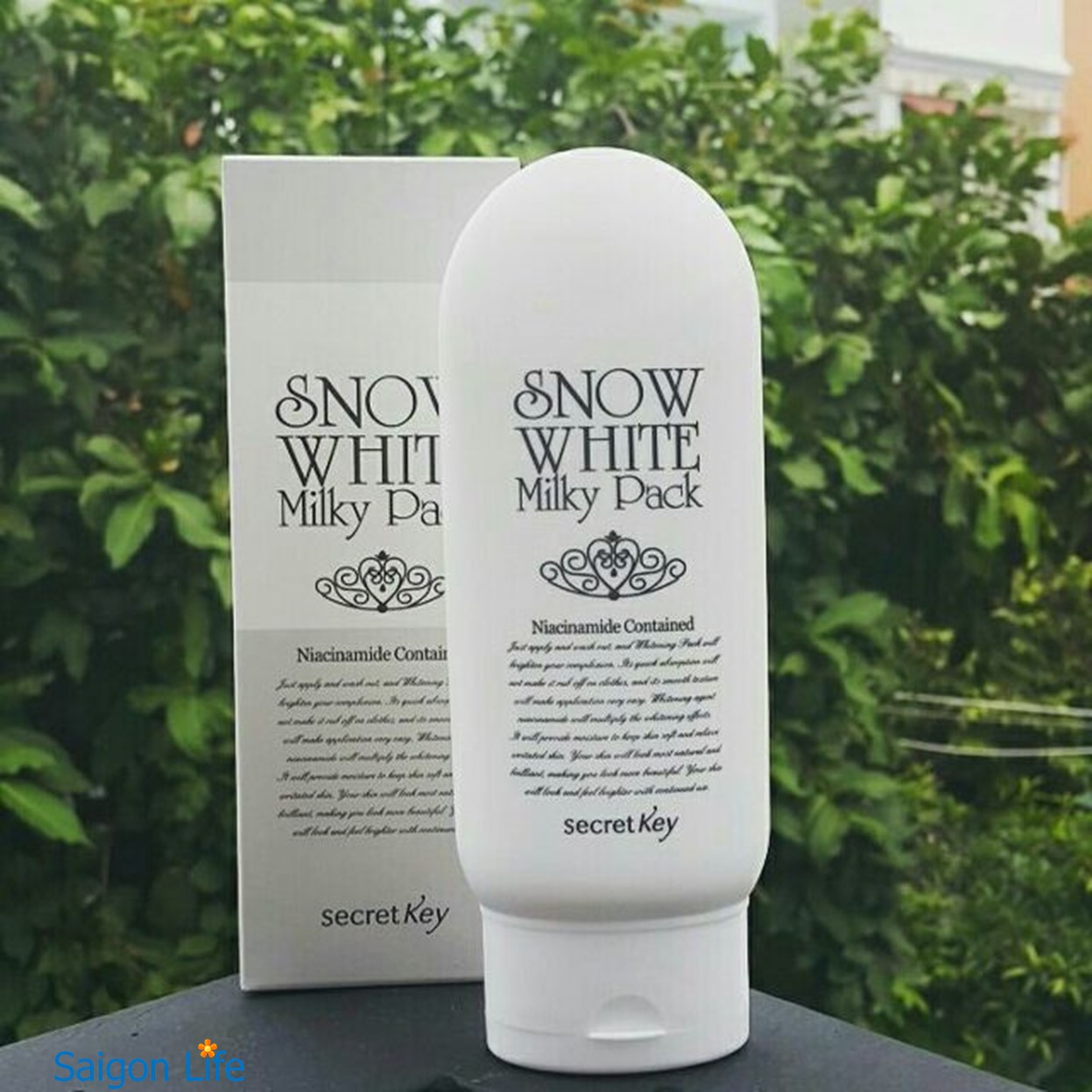 Kem dưỡng trắng mặt và toàn thân Secret Key Snow White Milky Pack 200g