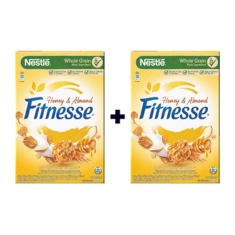 Ngũ cốc ăn sáng FITNESSE Mật Ong Hạnh Nhân (Hộp 390g) [MUA 1 TẶNG 1]