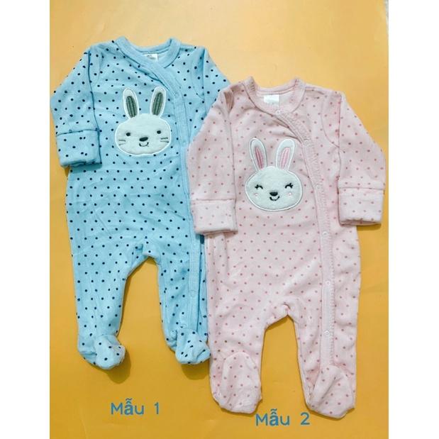 Sleepsuit nỉ nhung HARVEST xuất dư cho bé trai và bé gái