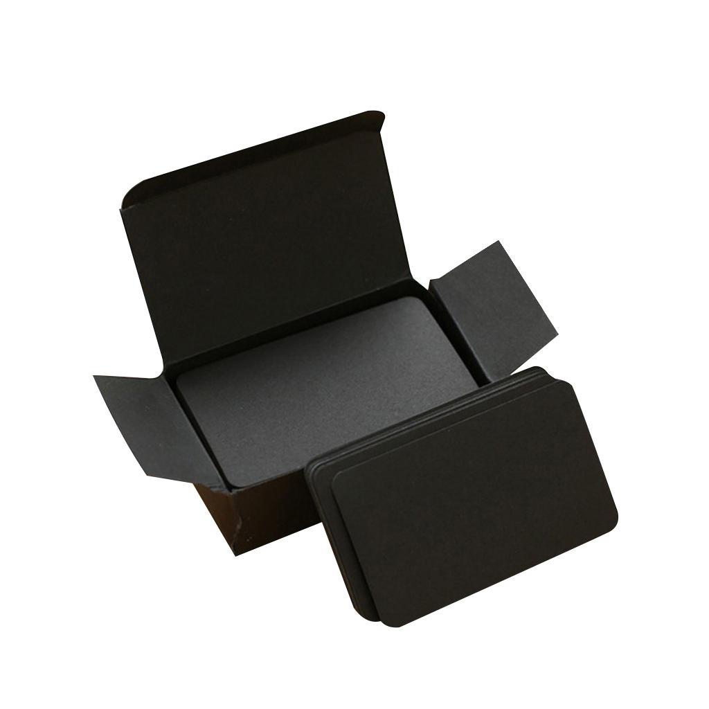 2 Boxes White+Black Paper Blank Index Flash Cards DIY Message, 90 Sheets