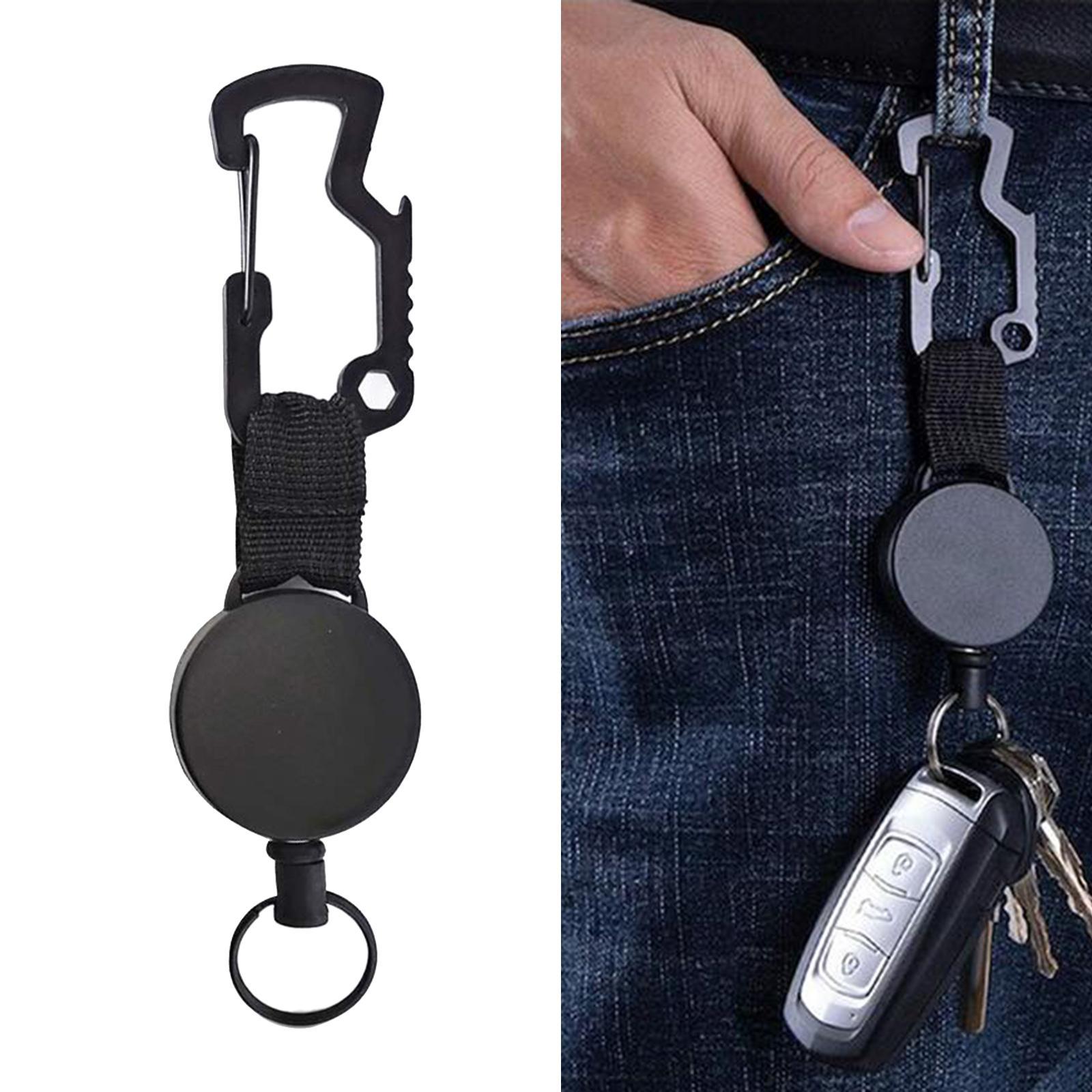 Carabiner Clip Multifunction Heavy Duty Hook Outdoor Keyring Stainless Steel