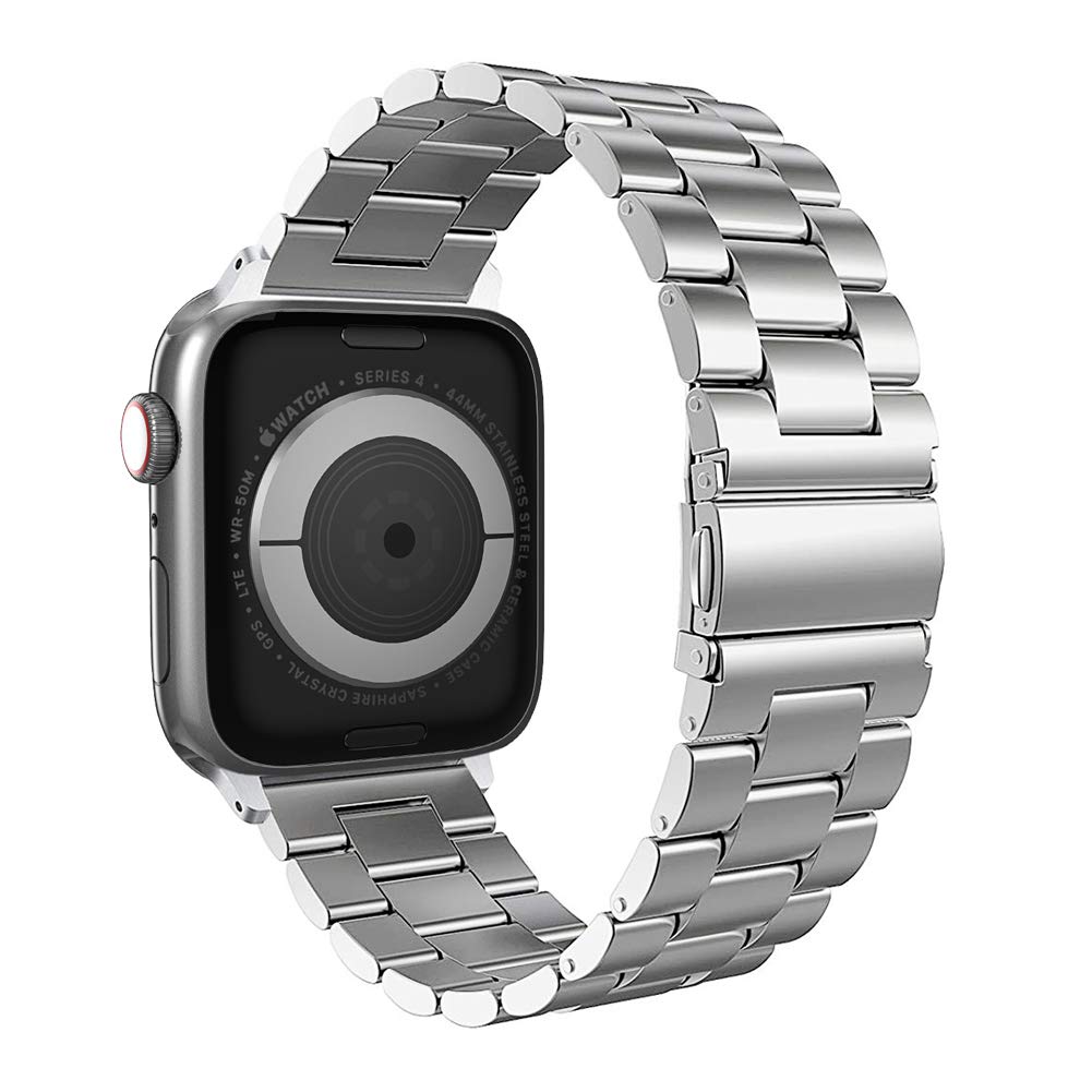 Dây đồng hồ Apple Watch, Dây Classic 3 mắt thép không gỉ cho Apple Watch